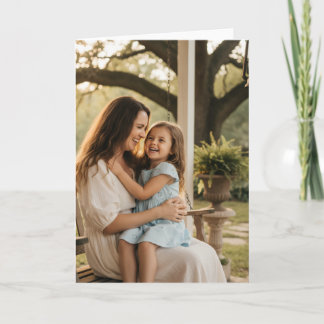 Mother daughter love photo mothers day family gift card