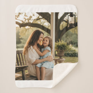 Mother daughter love photo mothers day family gift sherpa blanket