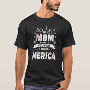 Mother Daughter Matching 4th Of July Merica Proud T-Shirt