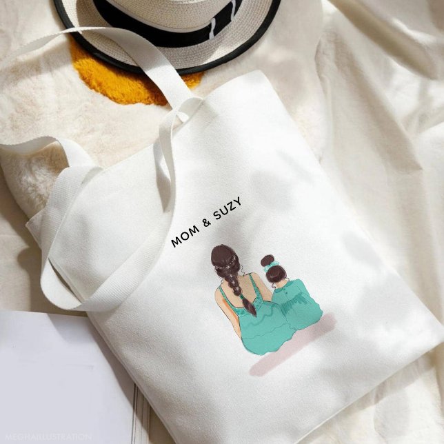 mother daughter, mothers day tote bag (Creator Uploaded)