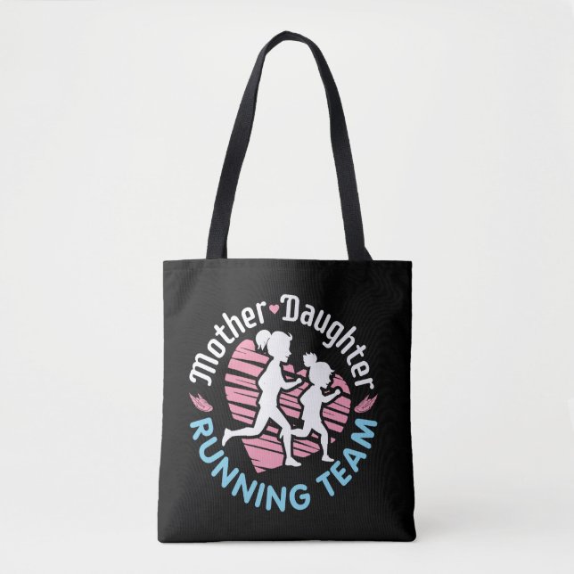 Mother Daughter Running Team Tote Bag (Front)
