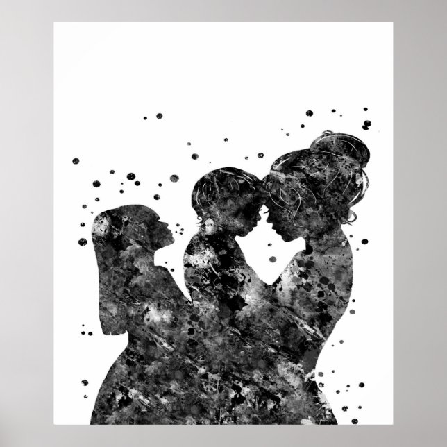 Mother daughter son Gift,Family Birthday Gift Idea Poster (Front)