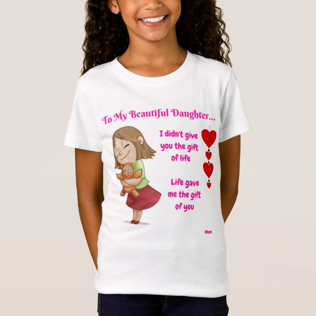 Mother Daughter T Shirt with Mother Daughter Quote (Front)