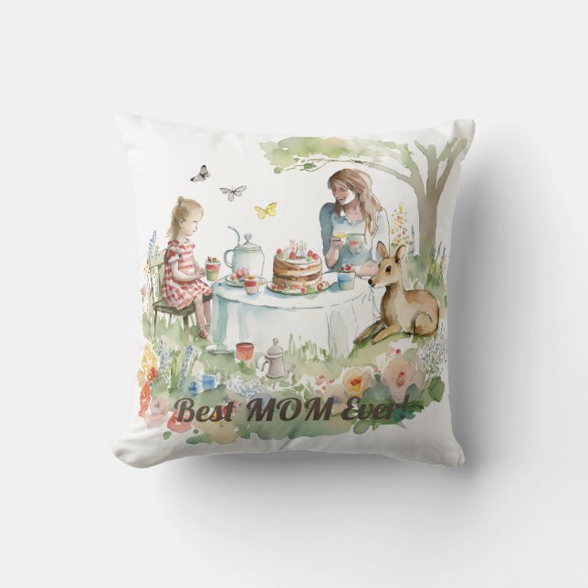 Mother Daughter Tea Party Cushion (Front)