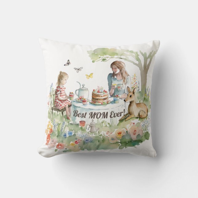 Mother Daughter Tea Party Cushion (Front)