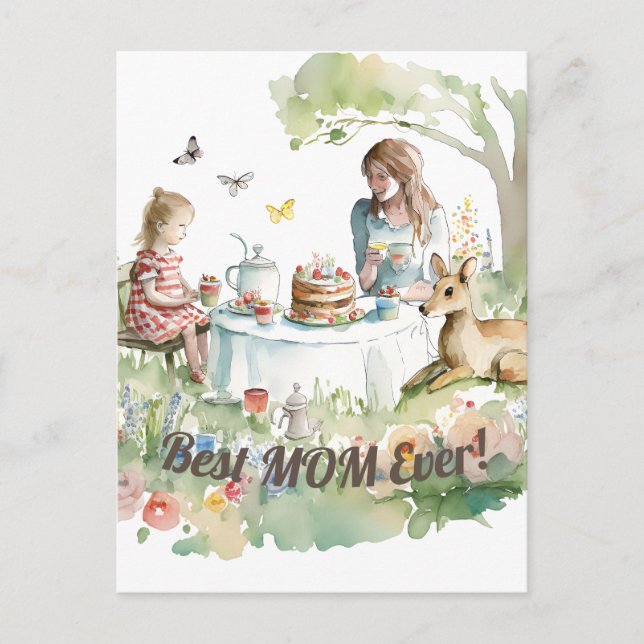 Mother Daughter Tea Party Postcard (Front)