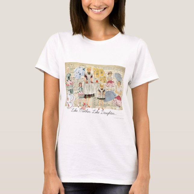 Mother Daughter Vintage Aprons T-shirt (Front)
