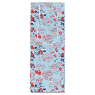 Mother Day BG 02 LBlue BG Wine Gift Bag