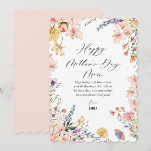 mother day cards floral elegant