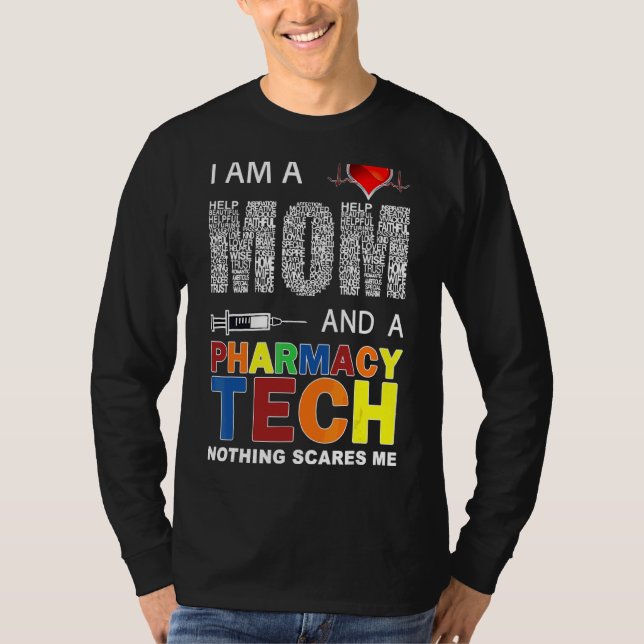 Mother Day I Am A Mum And A Pharmacy Tech Nothing  T-Shirt (Front)