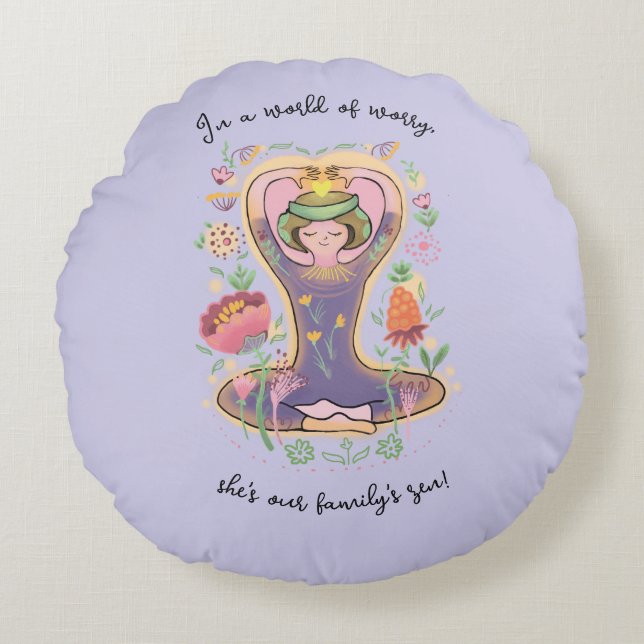 Mother day inspiration  round cushion (Front)