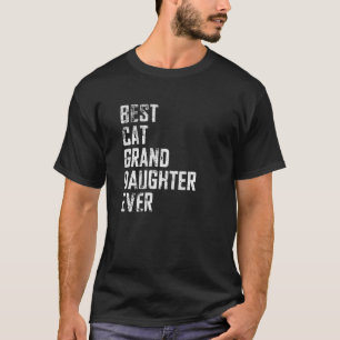 Mother Day Vintage Best Cat Granddaughter Ever T-Shirt