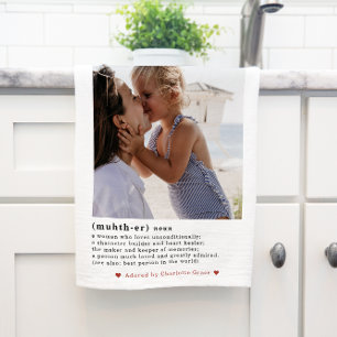 Mother Definition   Modern Minimal Photo Tea Towel