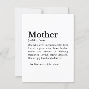 Mother Definition Postcard