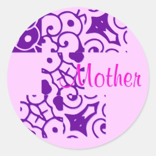 Mother Designer Name Sticker