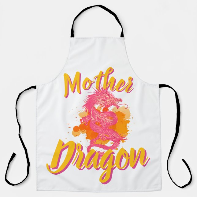 Mother dragon-Japanese dragon Apron (Front)