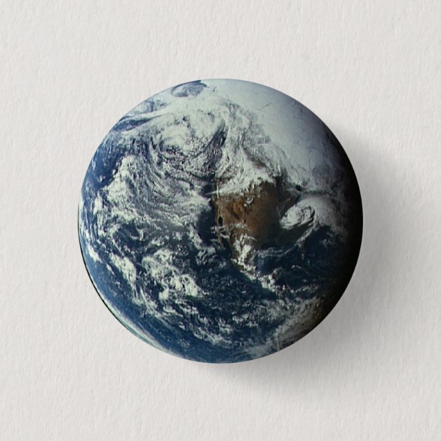 MOTHER EARTH 3 CM ROUND BADGE (Front)
