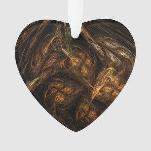 Mother Earth Abstract Art Acrylic Heart Ornament