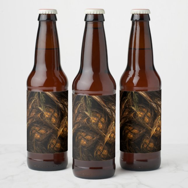 Mother Earth Abstract Art Beer Bottle Label (Bottles)