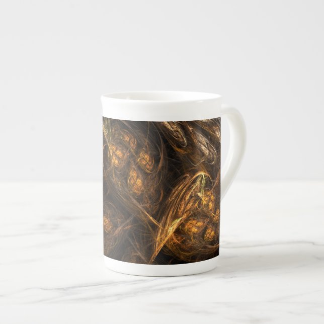 Mother Earth Abstract Art Bone China Mug (Front Right)