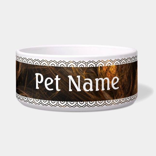 Mother Earth Abstract Art Dog Bowl (Front)