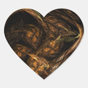 Mother Earth Abstract Art Heart Sticker