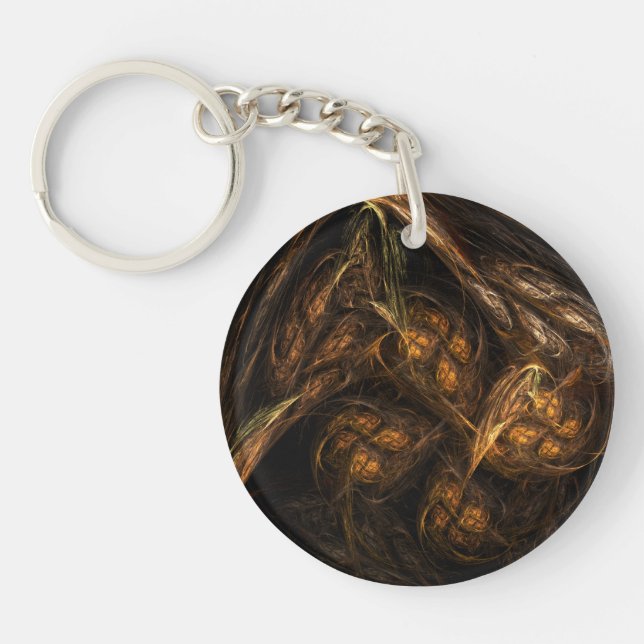 Mother Earth Abstract Art Key Ring (Front)