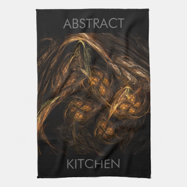 Mother Earth Abstract Art Kitchen Towel (Vertical)