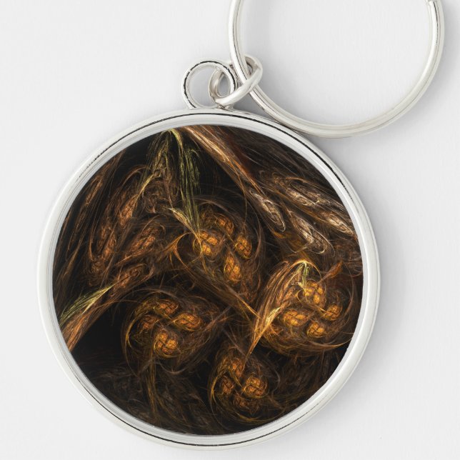 Mother Earth Abstract Art Small Key Ring (Front)