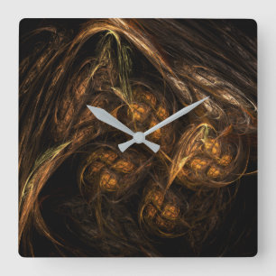 Mother Earth Abstract Art Square Square Wall Clock