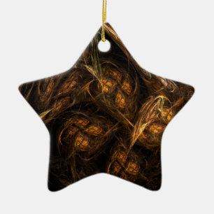 Mother Earth Abstract Art Star Ornament