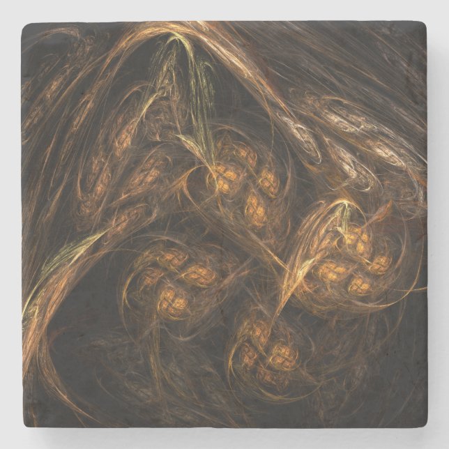 Mother Earth Abstract Art Stone Coaster (Front)