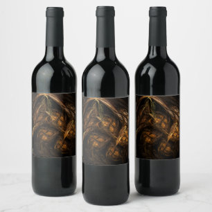 Mother Earth Abstract Art Wine Label