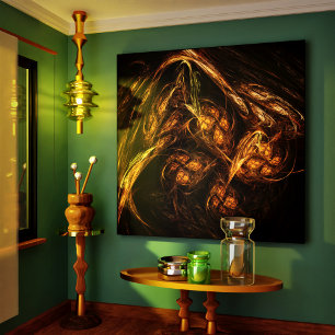 Mother Earth Abstract Art Wrapped Canvas Print