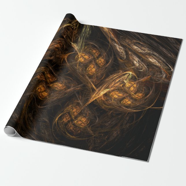 Mother Earth Abstract Art Wrapping Paper (Unrolled)