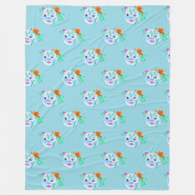 Mother Earth Fleece Blanket (Front)