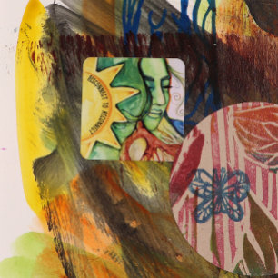 Mother Earth Gaia Goddess Square Sticker