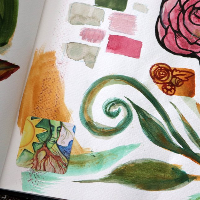 Mother Earth Gaia Goddess  Square Sticker (Creator Uploaded)