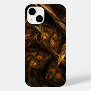 Mother Earth Modern Abstract Art Golden Fractal Case-Mate iPhone 14 Case