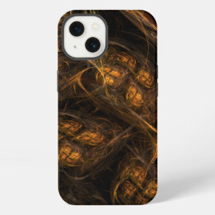 Mother Earth Modern Abstract Art Golden Fractal iPhone 13 Case