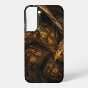 Mother Earth Modern Abstract Art Golden Fractal Samsung Galaxy Case