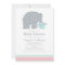 Mother Elephant Pink and Aqua Dots Baby Shower