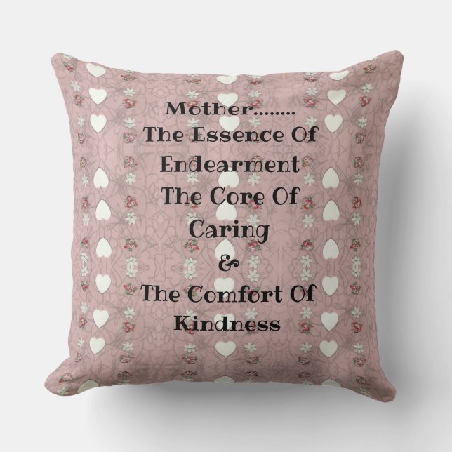 Mother Endearment (small hearts) Cushion (Front)