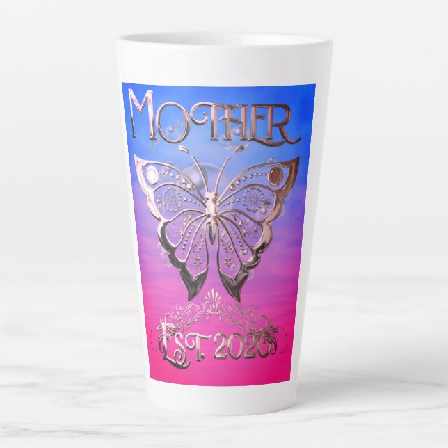 Mother Est 2020 Custom Latte Mug (Front)