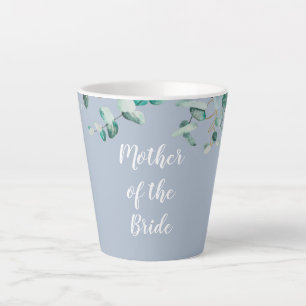 Mother Father of the Bride Personalised Dusty Blue Latte Mug