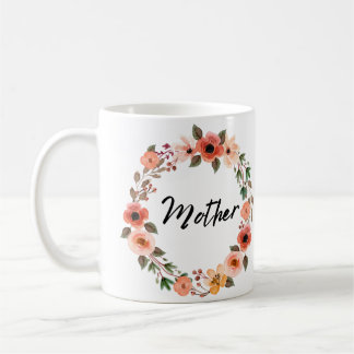 Mother floral coffee mug