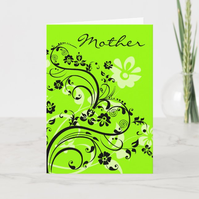 Mother Floral Greeting Cards (Front)