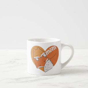 Mother Fox and Baby Fox Love Espresso Cup