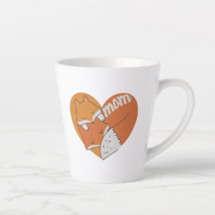 Mother Fox and Baby Fox Love Latte Mug