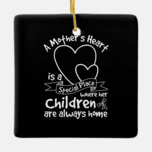 Mother Gift A Mother's Heart Ceramic Ornament
